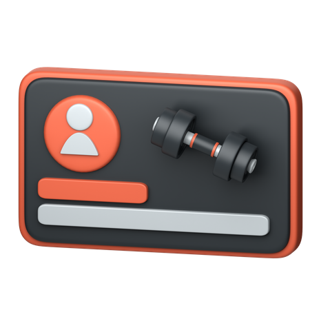 Fitnessstudiomitgliedschaft  3D Icon