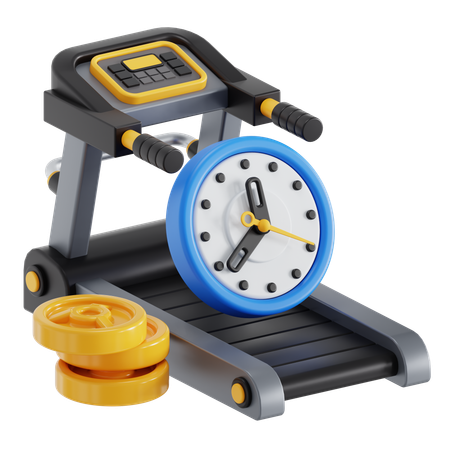 Zeit im Fitnessstudio  3D Icon