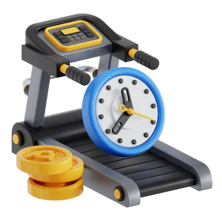 Zeit im Fitnessstudio  3D Icon