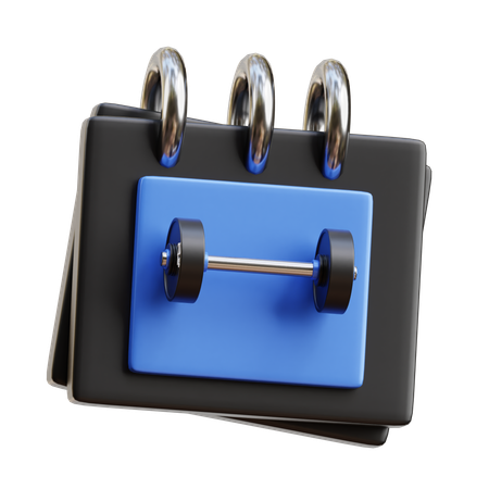 Fitnessstudio-Zeitplan  3D Icon