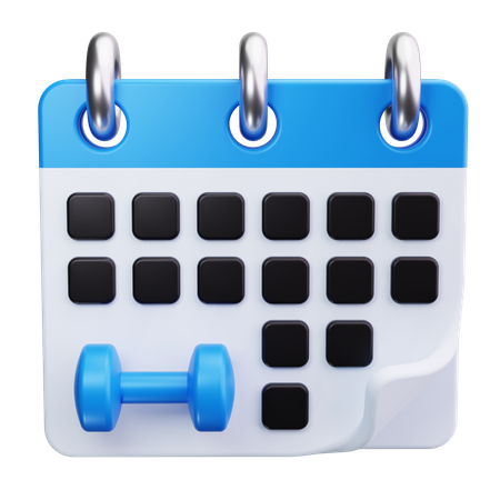 Fitnessstudio-Zeitplan  3D Icon