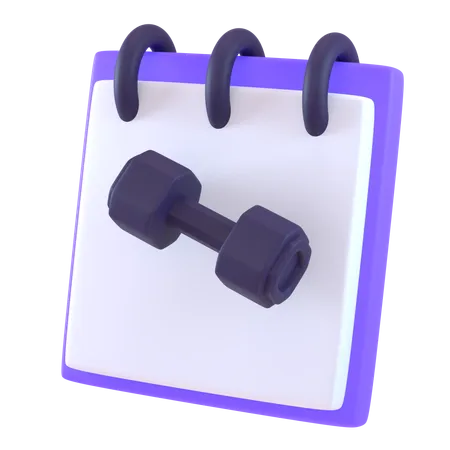 Fitnessstudio-Zeitplan  3D Icon