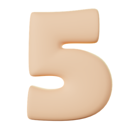 Five  3D Icon