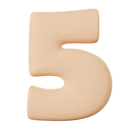 Five  3D Icon