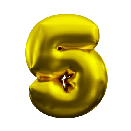 Five  3D Icon