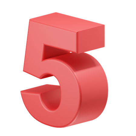 Five  3D Icon