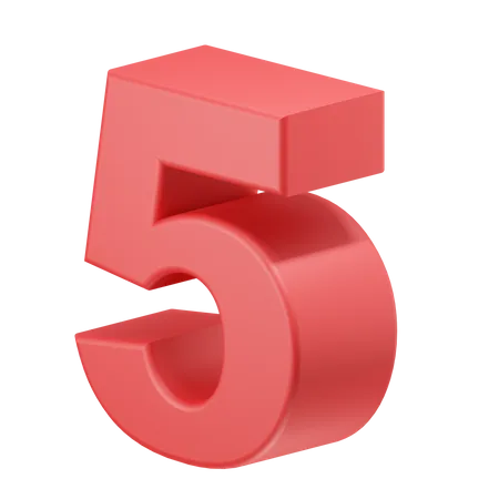 Five  3D Icon