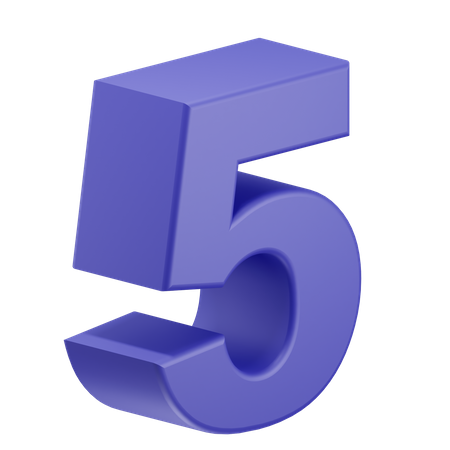 Five  3D Icon