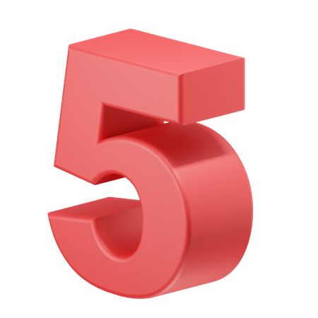 Five  3D Icon
