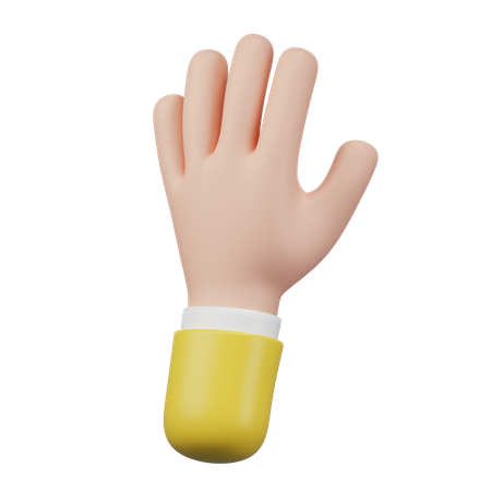 Five Finger Gesture  3D Icon