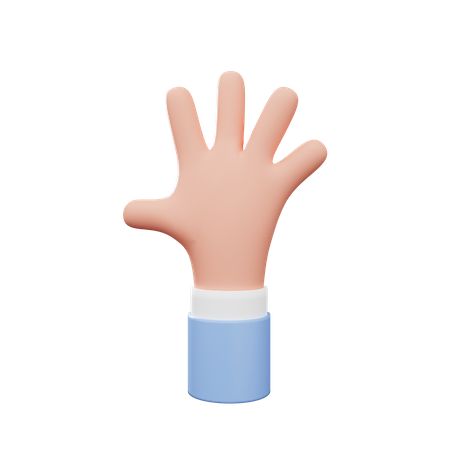 Five Finger Gesture  3D Icon