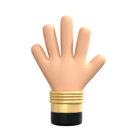 Five Finger Gesture  3D Icon