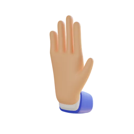 Five Finger Gesture  3D Illustration