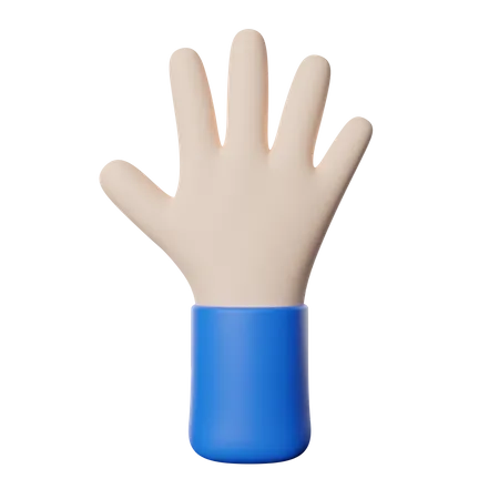 Five Finger Gesture  3D Illustration