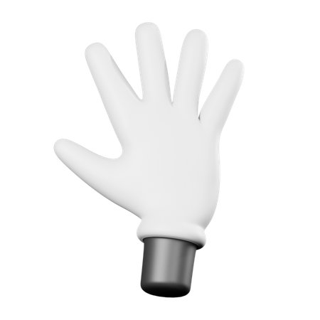 Five Finger Gesture  3D Illustration