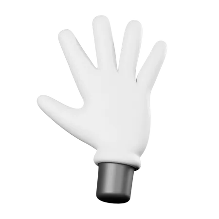 Five Finger Gesture  3D Illustration