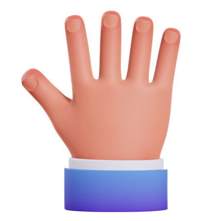 Five Finger Gesture 3D Illustration