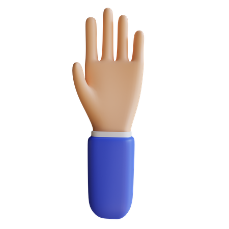 Five Finger Gesture 3D Illustration