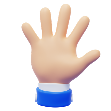 Five Finger Hand Gesture  3D Icon