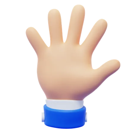 Five Finger Hand Gesture  3D Icon