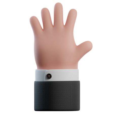 Five Finger Hand Gesture  3D Icon