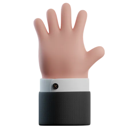 Five Finger Hand Gesture  3D Icon