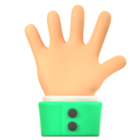 Five Finger Hand Gesture  3D Icon