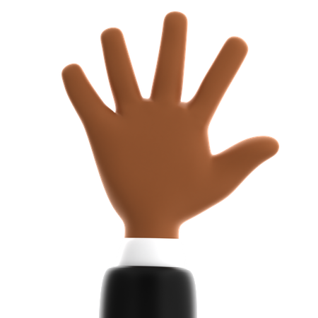 Five Finger Hand Gesture  3D Icon