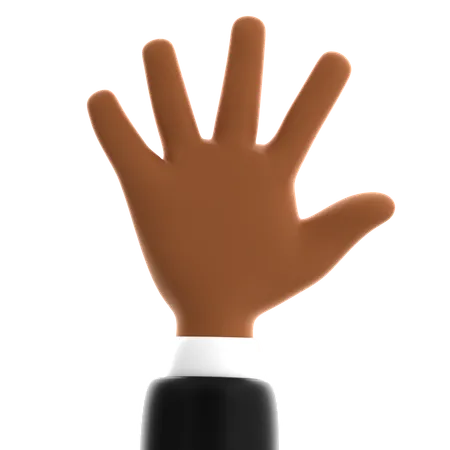 Five Finger Hand Gesture  3D Icon