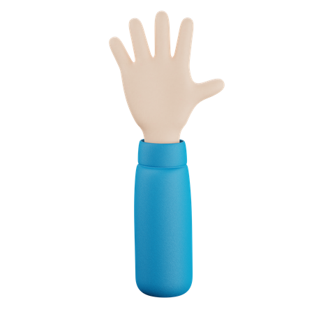 Five Finger Hand Gesture  3D Icon