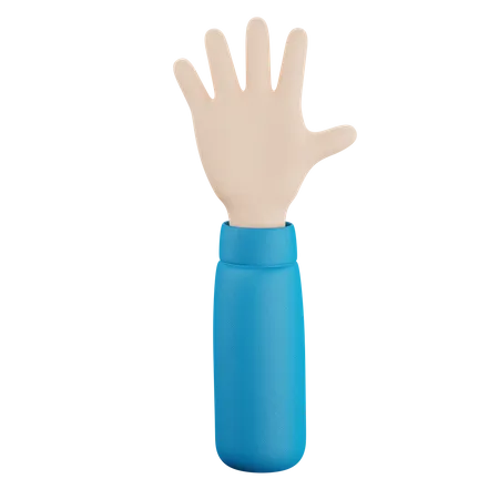 Five Finger Hand Gesture  3D Icon