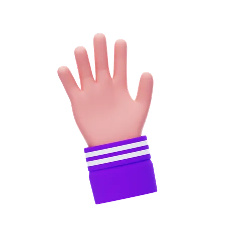 Five Finger Hand Gesture  3D Icon