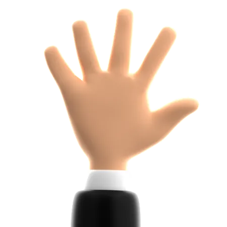 Five Finger Hand Gesture  3D Icon