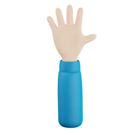 Five Finger Hand Gesture 3D Icon
