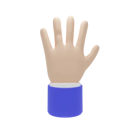 Five Fingers Hand Gesture  3D Icon