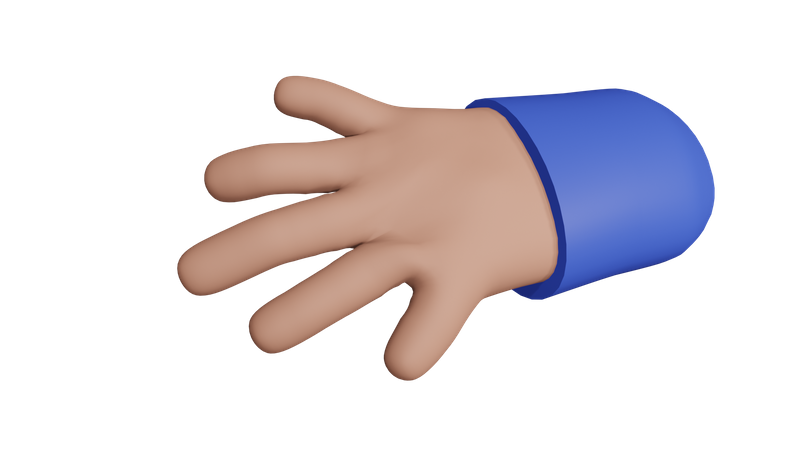 Five Fingers hand gesture  3D Icon