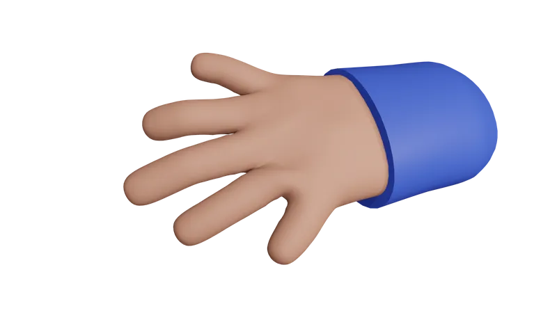 Five Fingers hand gesture  3D Icon