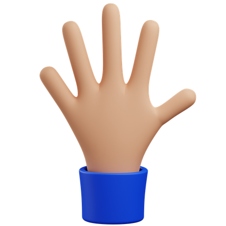 Five hand gesture  3D Icon