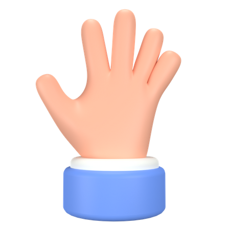 Five Hand Gesture  3D Icon