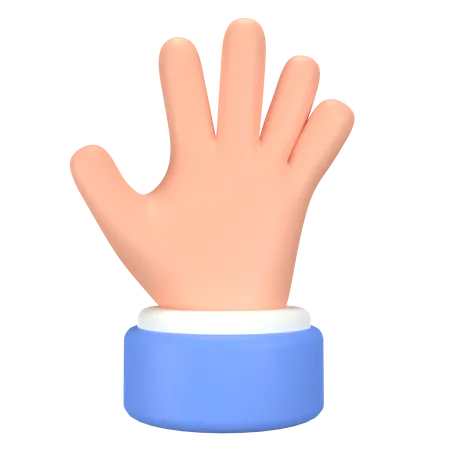 Five Hand Gesture  3D Icon