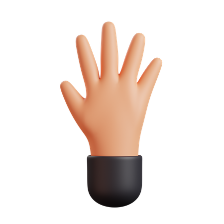 Five Hand Gesture  3D Icon