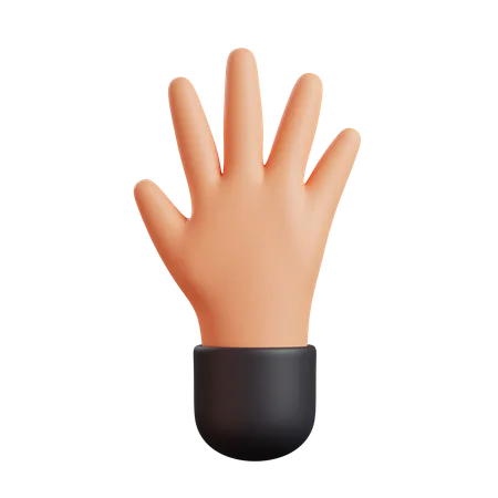 Five Hand Gesture  3D Icon