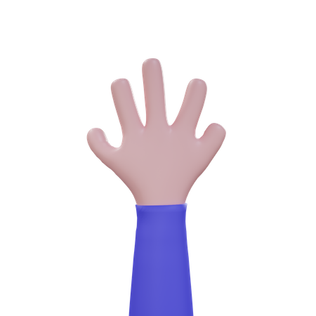 Five Hand Gesture  3D Icon