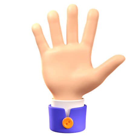 Five Hand Gesture  3D Icon