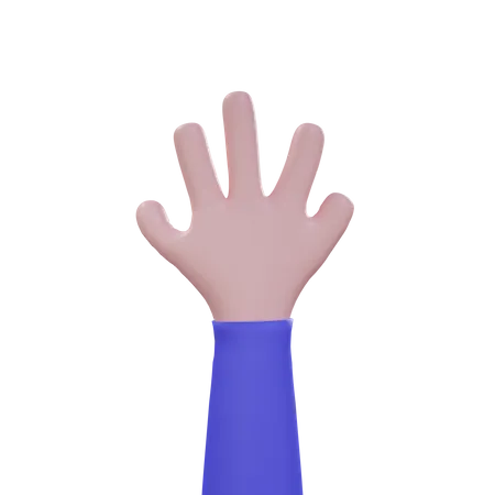 Five Hand Gesture  3D Icon