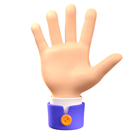 Five Hand Gesture  3D Icon