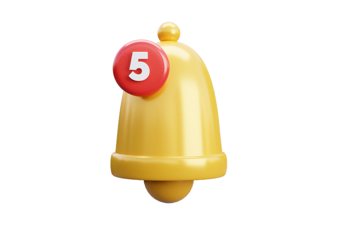 Five Notification  3D Icon