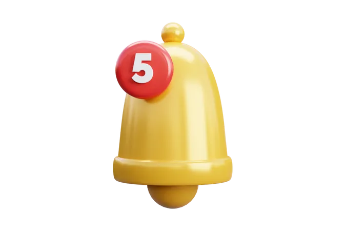 Five Notification  3D Icon