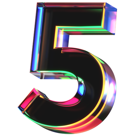 Five Number  3D Icon