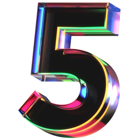 Five Number  3D Icon